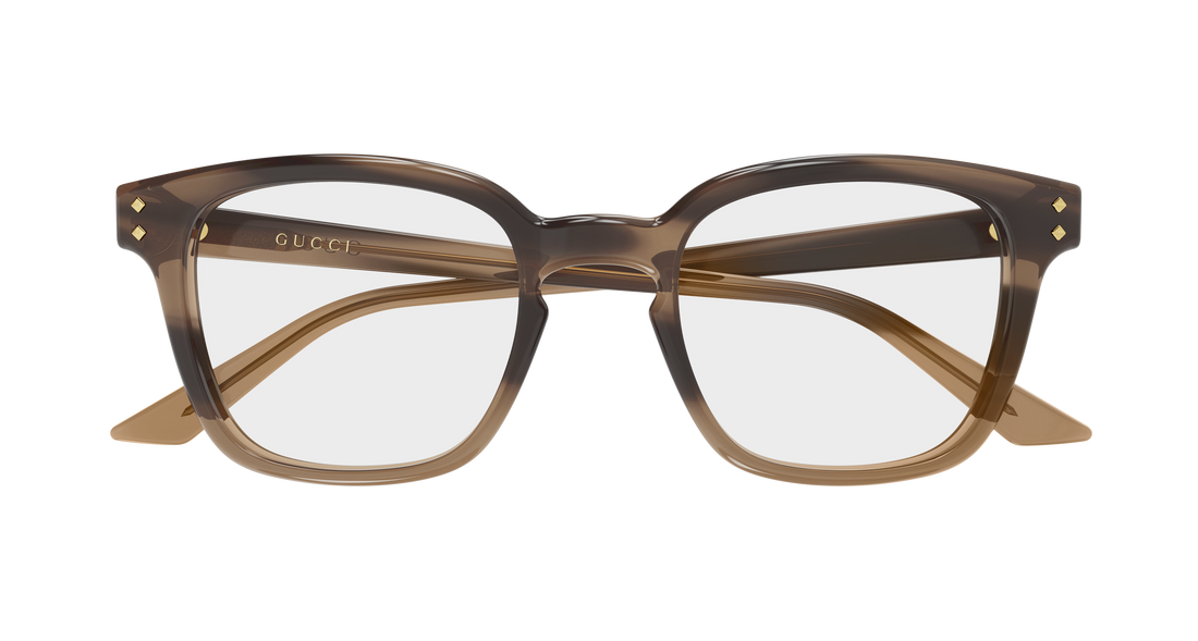 Occhiali da vista gucci gg2132o 008 havana rectangular / squared masculino taglia 52mm - Vista dettagliata