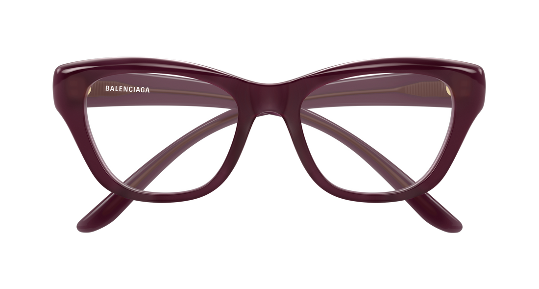 Lunettes de vue balenciaga bb0519o 008 rojo butterfly femenino taille 55mm - Vue détaillée