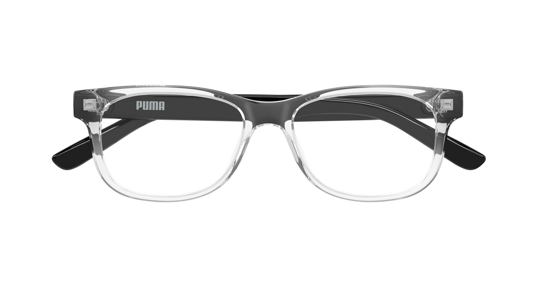 Óculos graduados puma pj0093o 005 transparente rectangular / squared infantil tamanho 50mm - Vista de detalhe