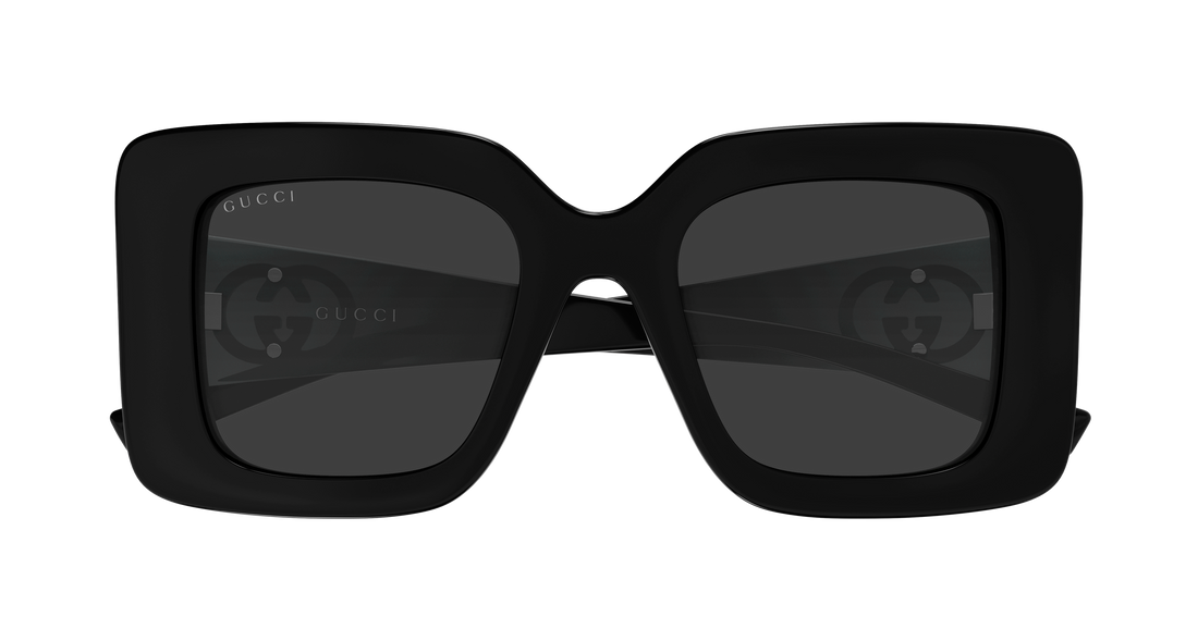 Lunettes de soleil gucci gg2025s 001 negro rectangular / squared femenino taille 49mm - Vue détaillée