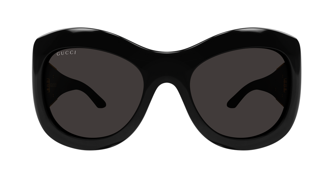 Óculos de sol gucci gg2275s 001 negro butterfly femenino tamanho 58mm - Vista de detalhe
