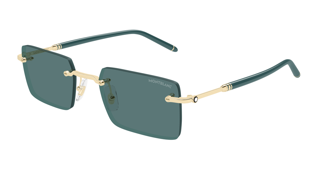 Gafas de sol montblanc mb0482s 004 dorado rectangular / squared masculino talla 53mm - Vista principal