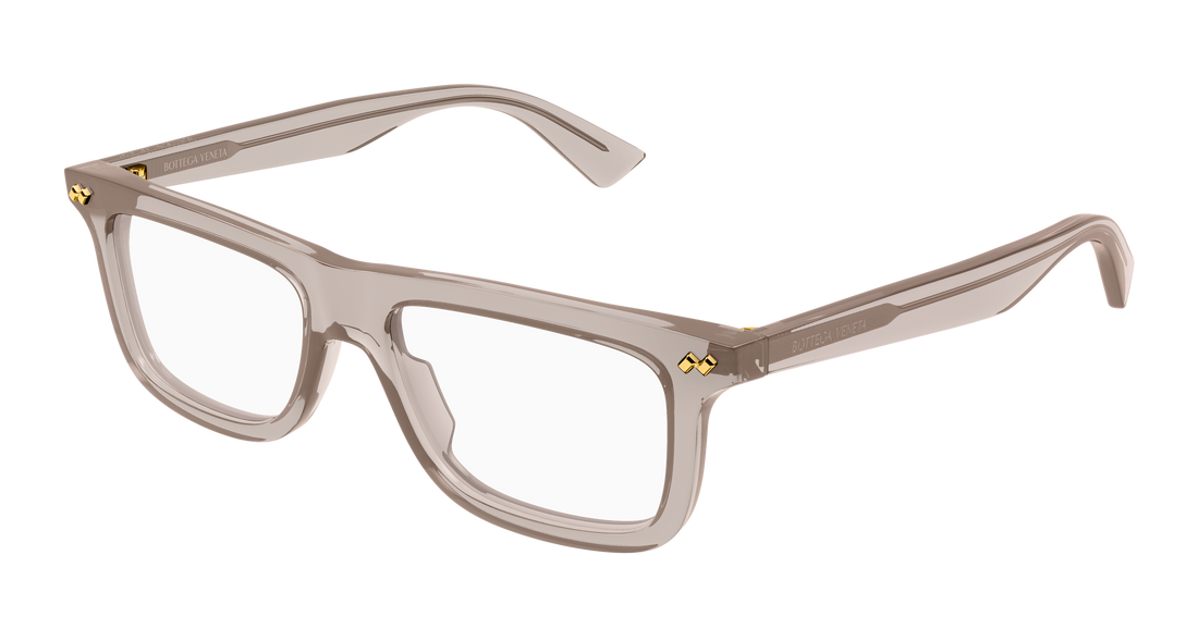Óculos graduados bottega veneta bv1506o 004 marron rectangular / squared masculino tamanho 51mm - Vista principal