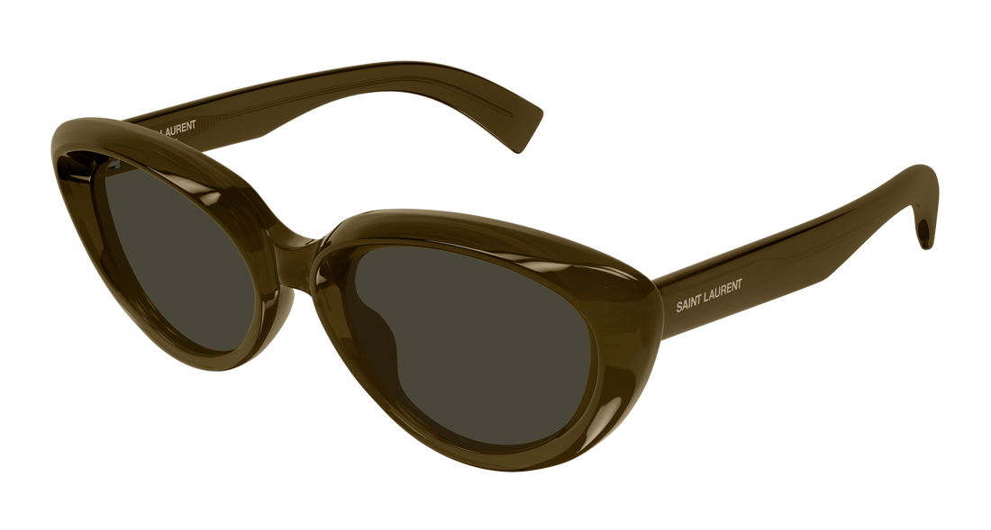 Solglasögon saint laurent sl 859 009 marron cat eye femenino storlek 53mm - Huvudvy