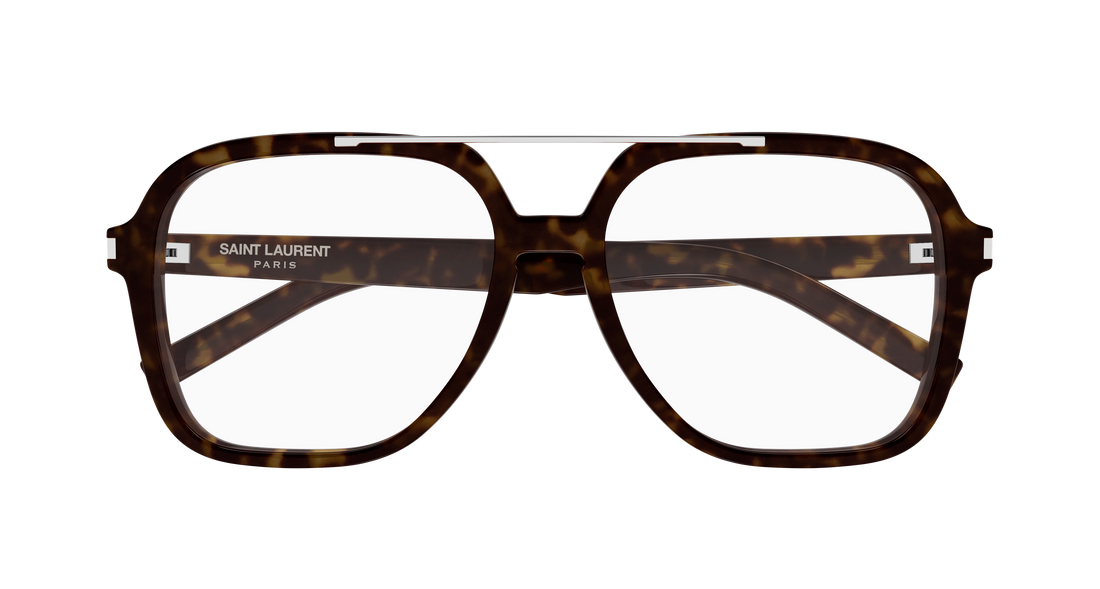 Brillen saint laurent sl 545 opt 002 havana rectangular / squared femenino größe 58mm - Detailansicht