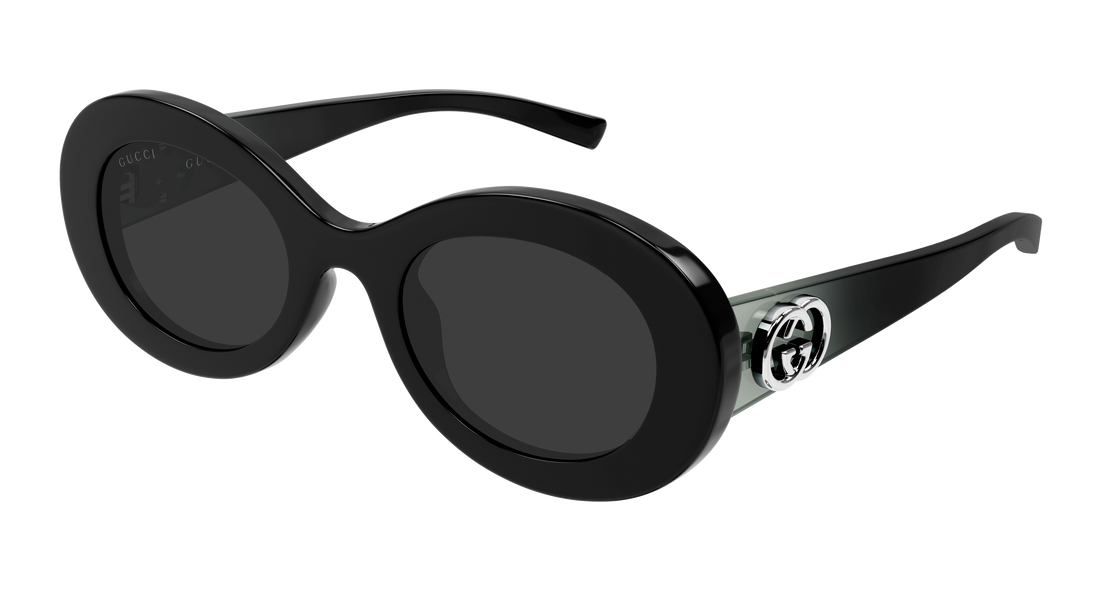 Lunettes de soleil gucci gg2026s 001 negro round/oval/panthos femenino taille 51mm - Vue principale