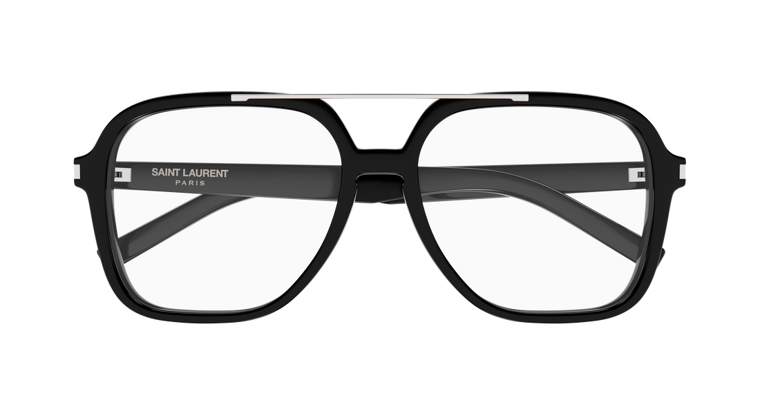 Occhiali da vista saint laurent sl 545 opt 001 negro rectangular / squared femenino taglia 58mm - Vista dettagliata