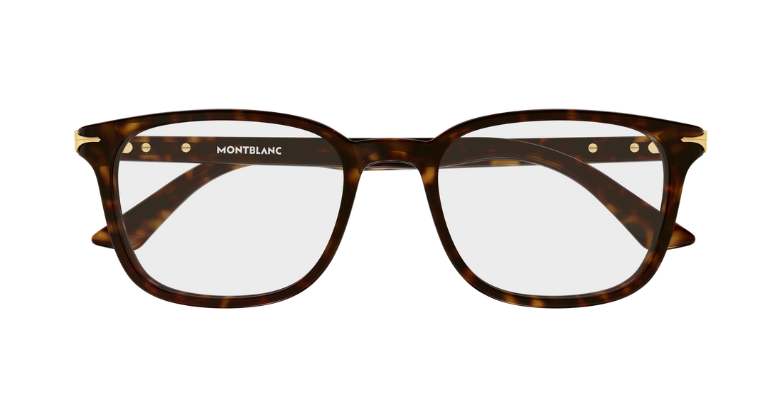 Óculos graduados montblanc mb0519oa 002 havana rectangular / squared masculino tamanho 54mm - Vista de detalhe