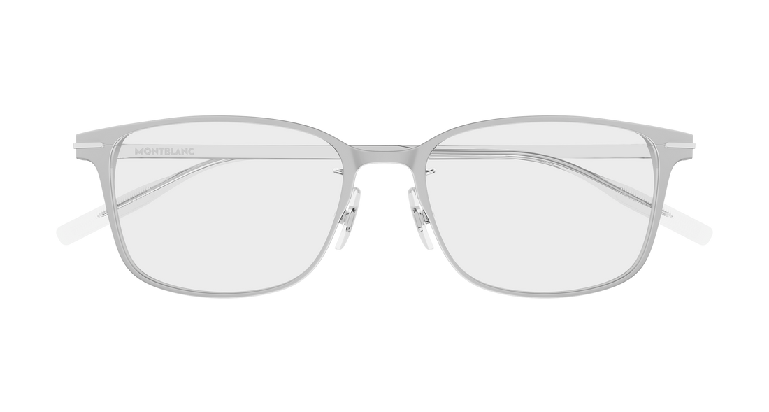 Glasögon montblanc mb0532oj 004 plateado rectangular / squared masculino storlek 53mm - Detaljvy