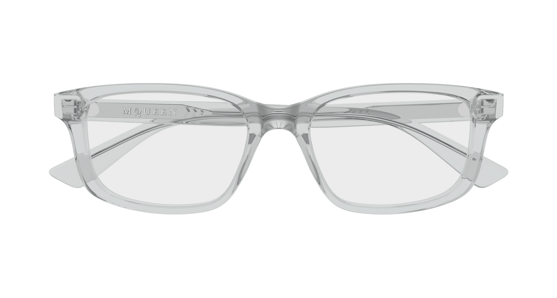 Gafas graduadas alexander mcqueen am0575o 010 gris cat eye masculino talla 56mm - Vista de detalle