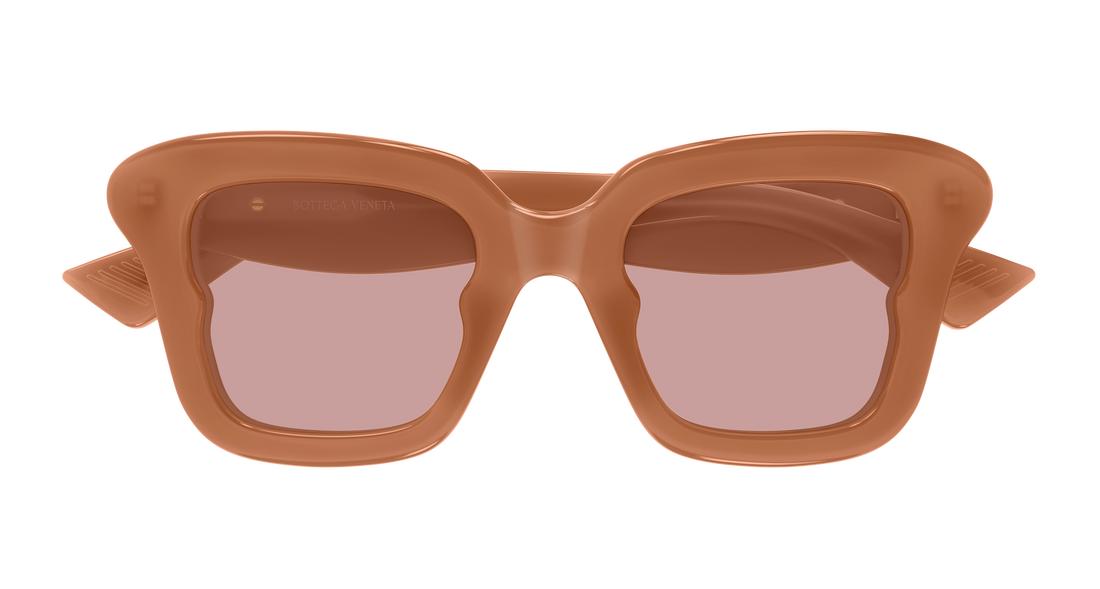 Óculos de sol bottega veneta bv1493s 003 marron butterfly femenino tamanho 48mm - Vista de detalhe