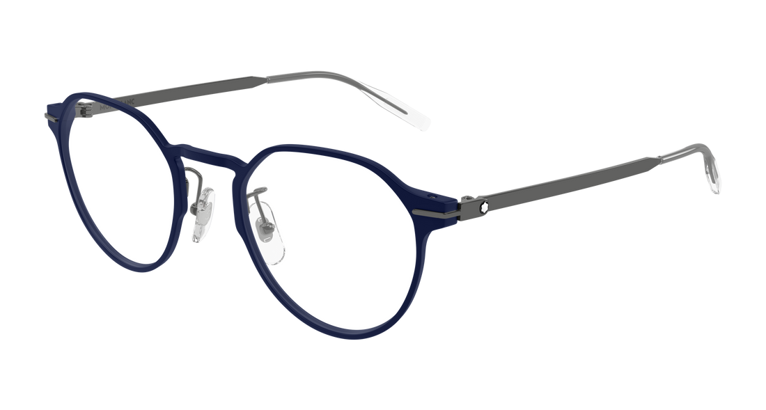 Brillen montblanc mb0469ol 003 azul round/oval/panthos masculino größe 50mm - Hauptansicht