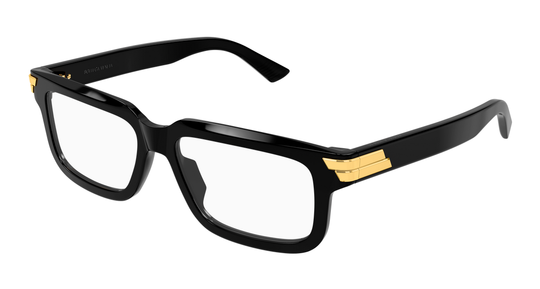 Glasögon bottega veneta bv1490o 012 negro rectangular / squared unisex storlek 55mm - Huvudvy
