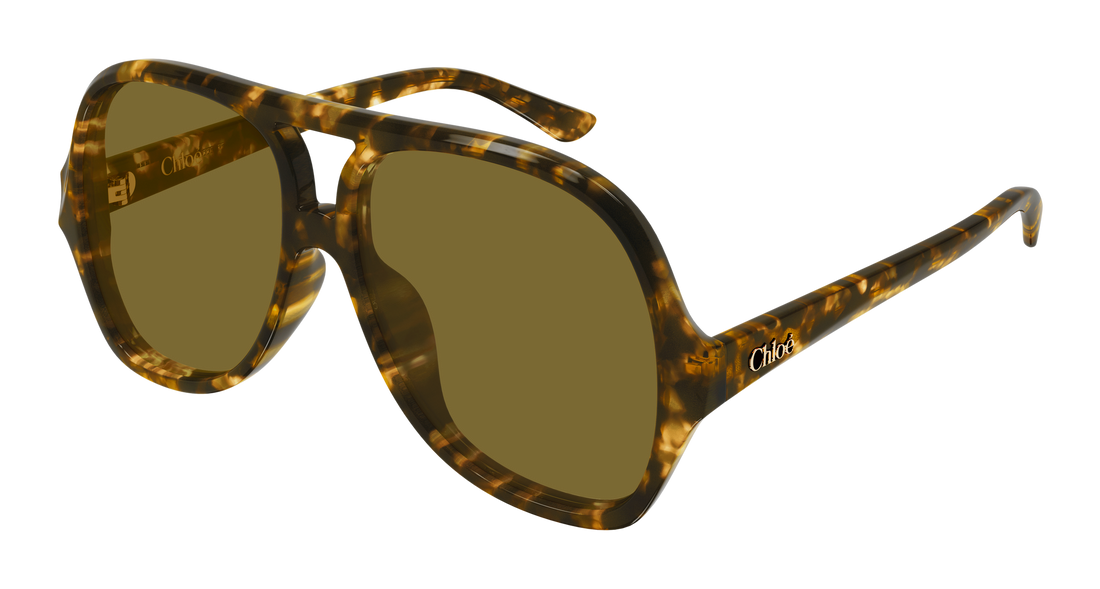Solbriller chloé ch0289s 006 havana pilot/navigator femenino størrelse 58mm - Hovedvisning