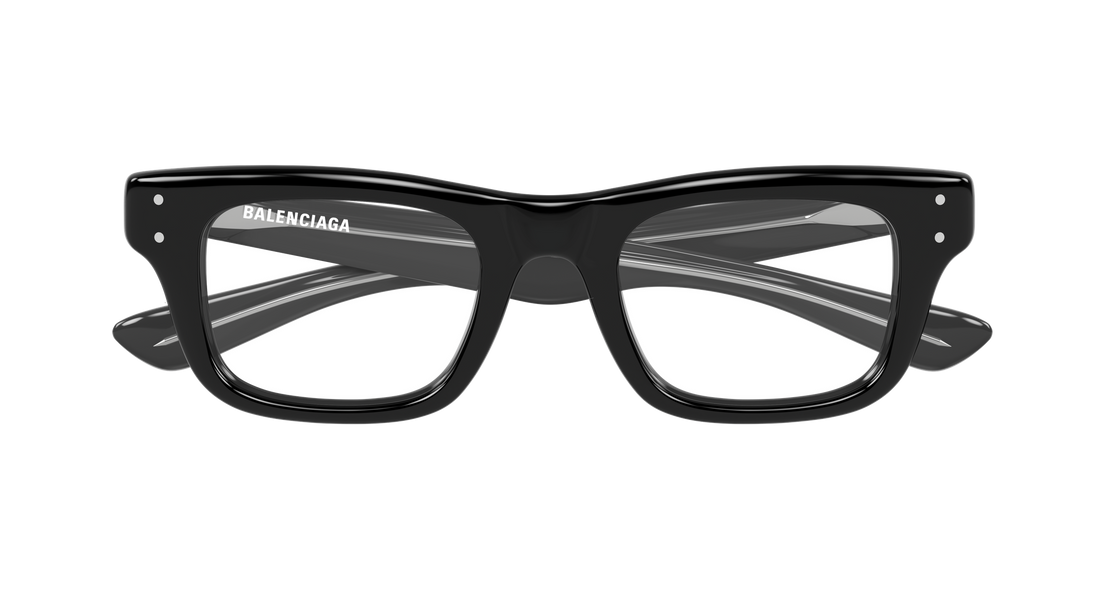 Óculos graduados balenciaga bb0523o 001 negro rectangular / squared masculino tamanho 50mm - Vista de detalhe