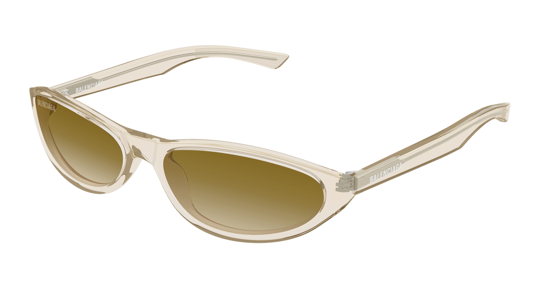 Occhiali da sole balenciaga bb0007s 015 beige round/oval/panthos unisex taglia 59mm - Vista principale