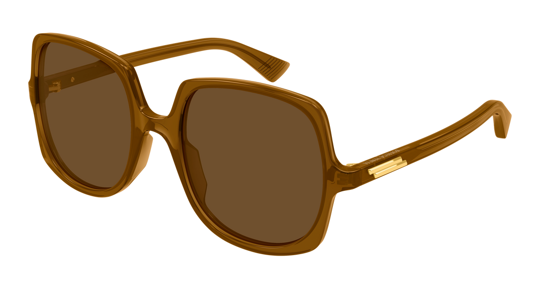 Óculos de sol bottega veneta bv1498s 003 marron butterfly femenino tamanho 55mm - Vista principal