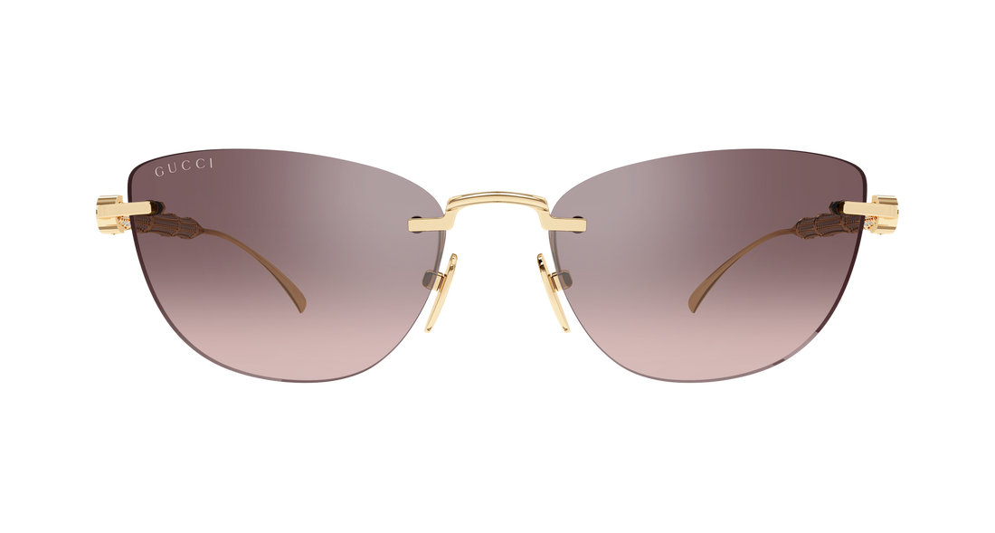 Lunettes de soleil gucci gg2063s 005 dorado cat eye femenino taille 55mm - Vue détaillée