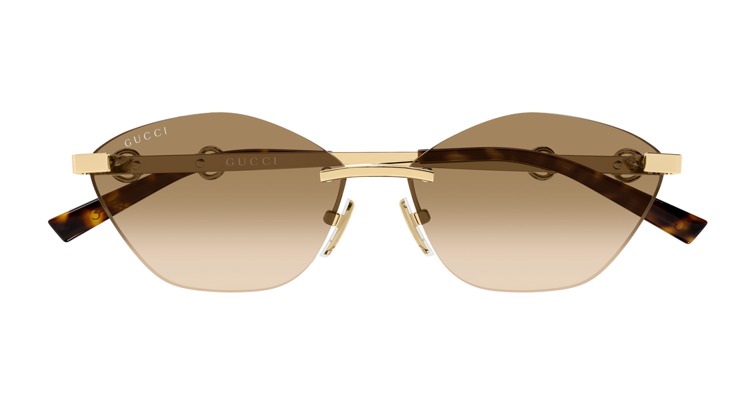 Óculos de sol gucci gg2050s 004 dorado cat eye femenino tamanho 59mm - Vista de detalhe