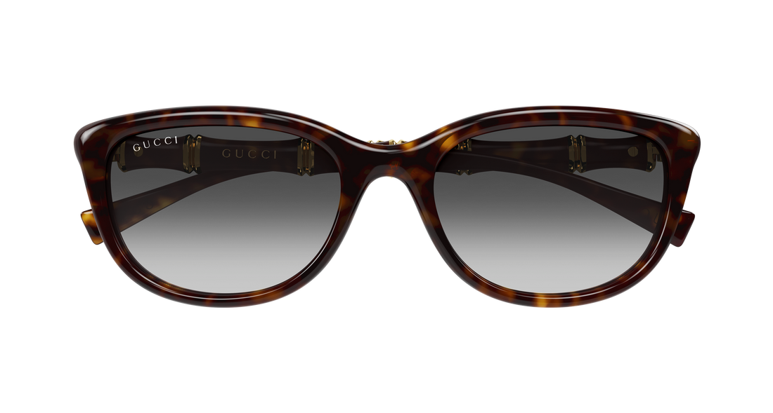 Lunettes de soleil gucci gg2062sa 002 havana rectangular / squared femenino taille 54mm - Vue détaillée