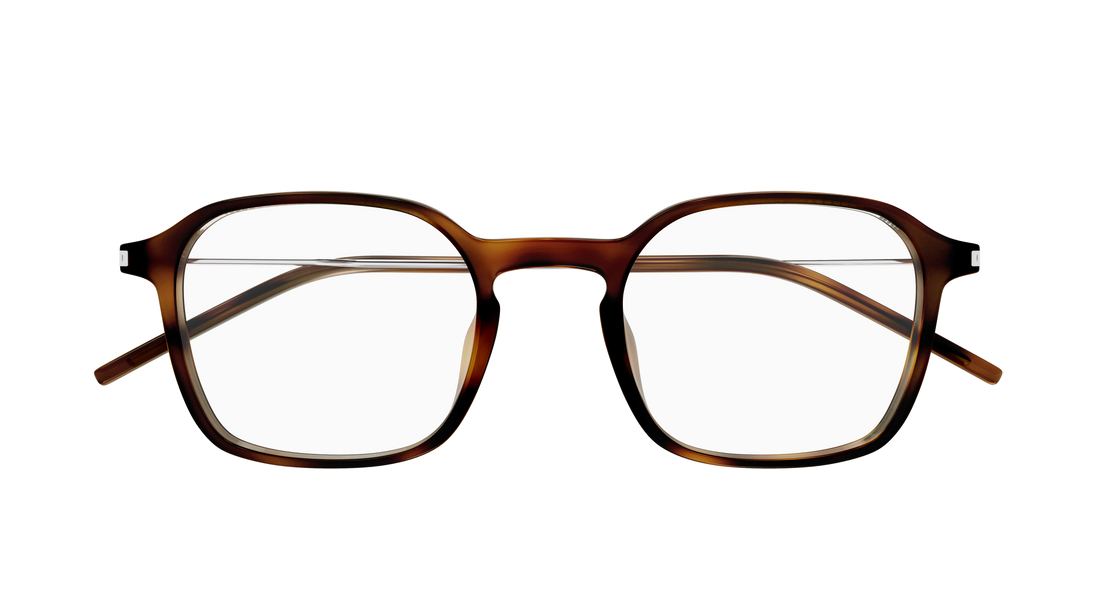 Prescription glasses saint laurent sl 954 002 havana rectangular / squared masculino size 49mm - Detailed view