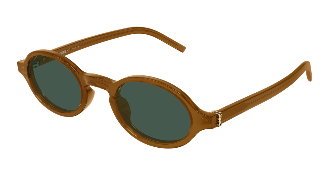 Óculos de sol saint laurent sl m161 004 marron round/oval/panthos unisex tamanho 48mm - Vista principal