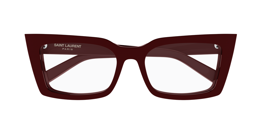 Óculos graduados saint laurent sl 554 005 burdeos cat eye femenino tamanho 54mm - Vista de detalhe