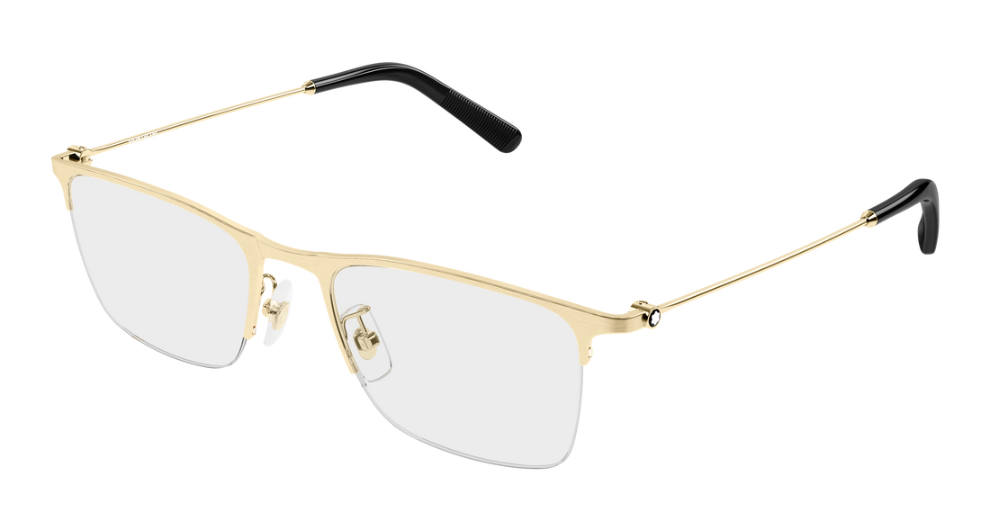 Occhiali da vista montblanc mb0502ol 001 dorado rectangular / squared masculino taglia 53mm - Vista principale