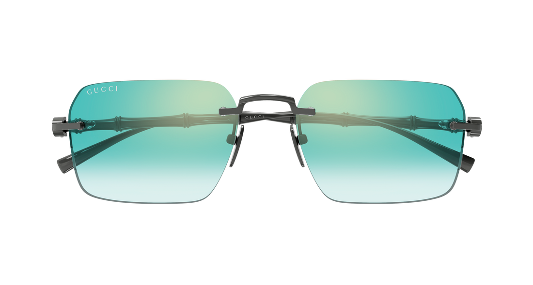 Lunettes de soleil gucci gg2154s 004 plateado rectangular / squared masculino taille 56mm - Vue détaillée