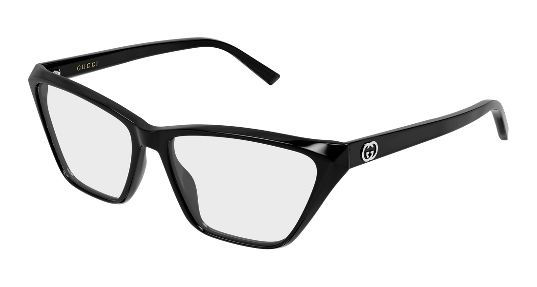 Óculos graduados gucci gg2204o 001 negro geometrical/directional femenino tamanho 54mm - Vista principal