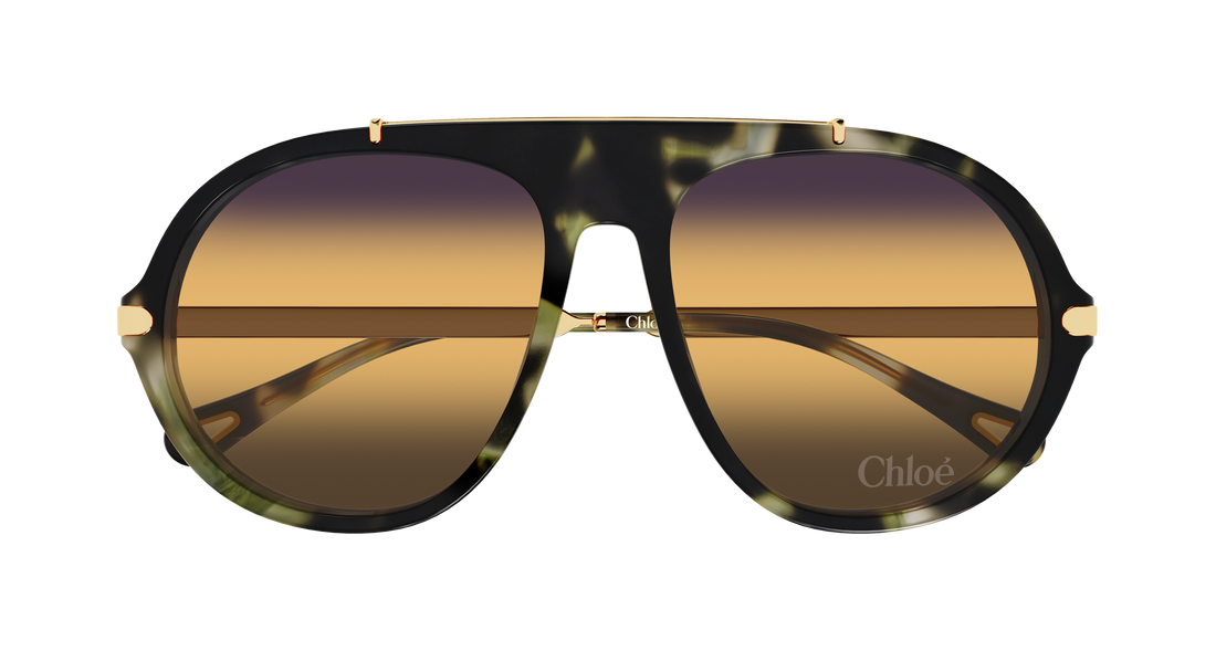 Solglasögon chloé ch0357s 003 havana round/oval/panthos femenino storlek 58mm - Detaljvy