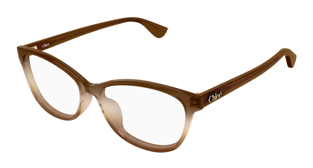 Óculos graduados chloé ch0394ol 010 marron cat eye femenino tamanho 57mm - Vista principal