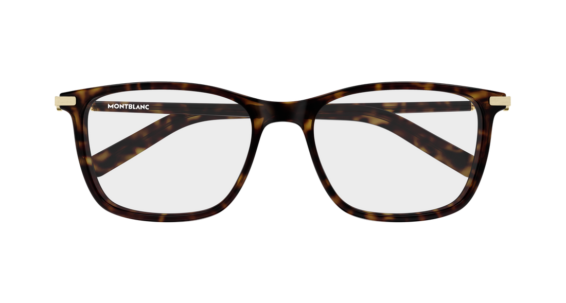 Óculos graduados montblanc mb0501ol 006 havana rectangular / squared masculino tamanho 57mm - Vista de detalhe