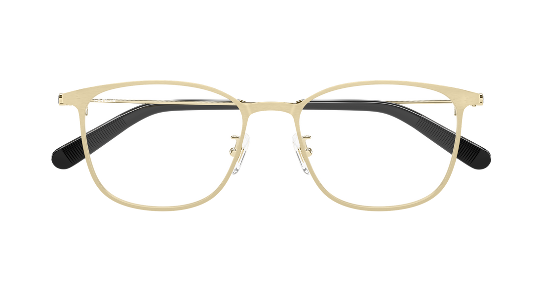 Óculos graduados montblanc mb0463ol 008 dorado rectangular / squared masculino tamanho 57mm - Vista de detalhe