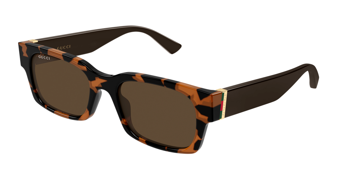 Lunettes de soleil gucci gg2084s 003 havana rectangular / squared masculino taille 52mm - Vue principale
