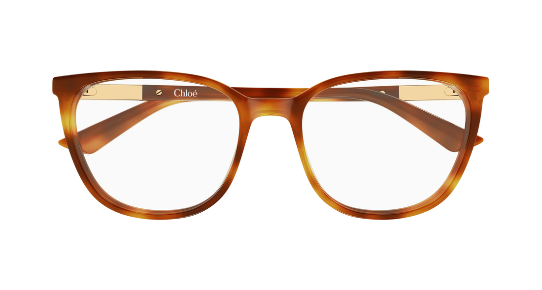 Lunettes de vue chloé ch0370ol 007 havana cat eye femenino taille 56mm - Vue détaillée