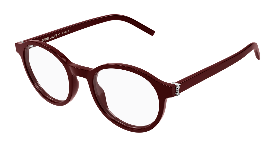 Óculos graduados saint laurent sl m163 006 burdeos round/oval/panthos unisex tamanho 50mm - Vista principal