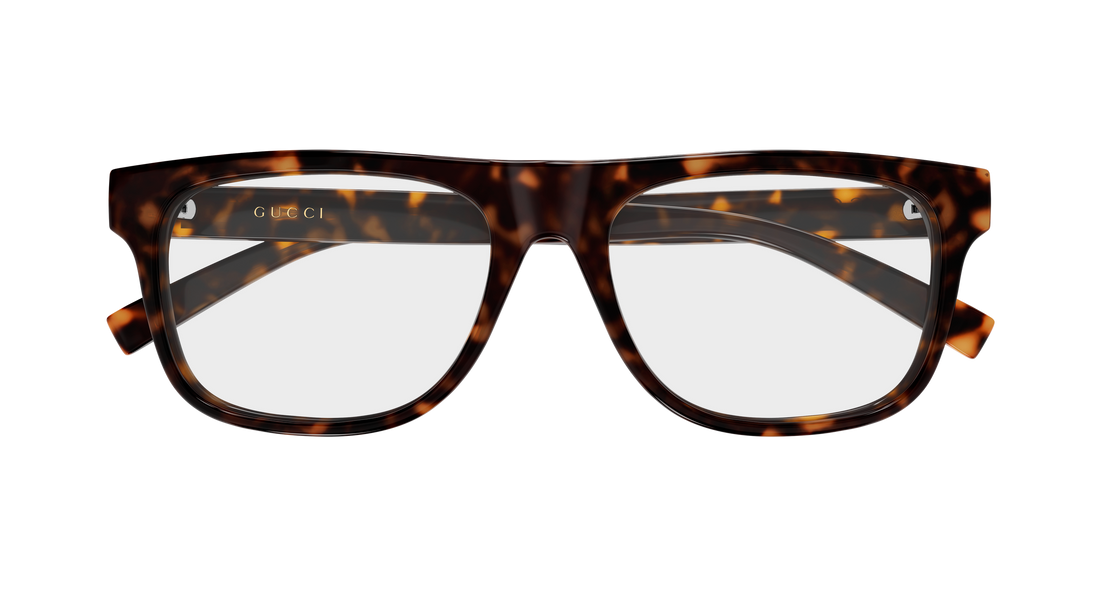 Occhiali da vista gucci gg1117on 002 havana rectangular / squared masculino taglia 56mm - Vista dettagliata