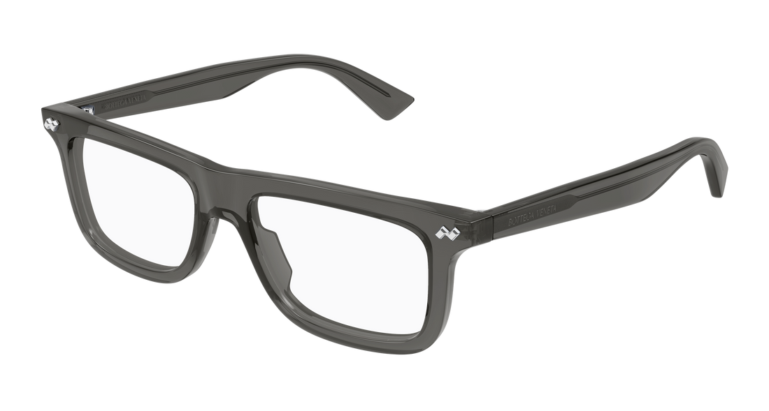 Óculos graduados bottega veneta bv1506o 003 gris rectangular / squared masculino tamanho 51mm - Vista principal