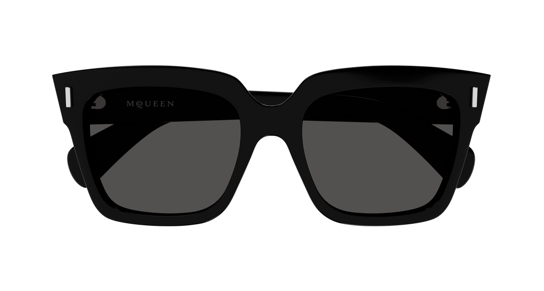 Occhiali da sole alexander mcqueen am0583s 001 negro rectangular / squared femenino taglia 56mm - Vista dettagliata