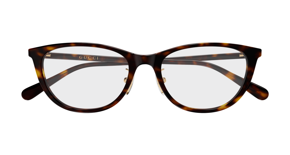 Lunettes de vue gucci gg2261oj 002 havana cat eye femenino taille 53mm - Vue détaillée