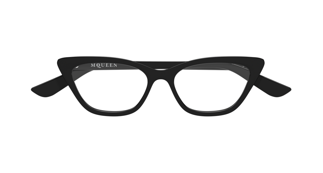 Brillen alexander mcqueen am0560o 001 negro cat eye femenino größe 52mm - Detailansicht