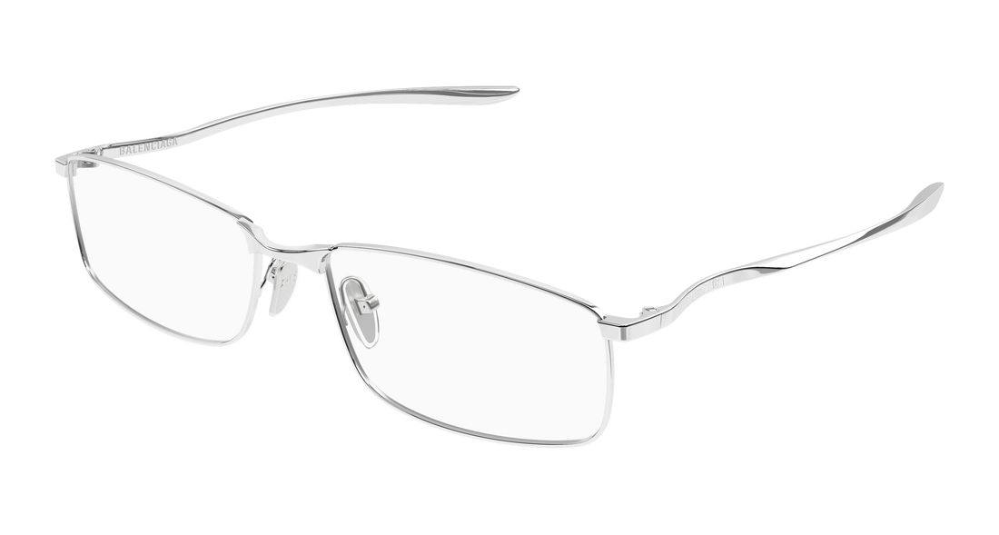 Óculos graduados balenciaga bb0496o 001 plateado rectangular / squared masculino tamanho 60mm - Vista principal