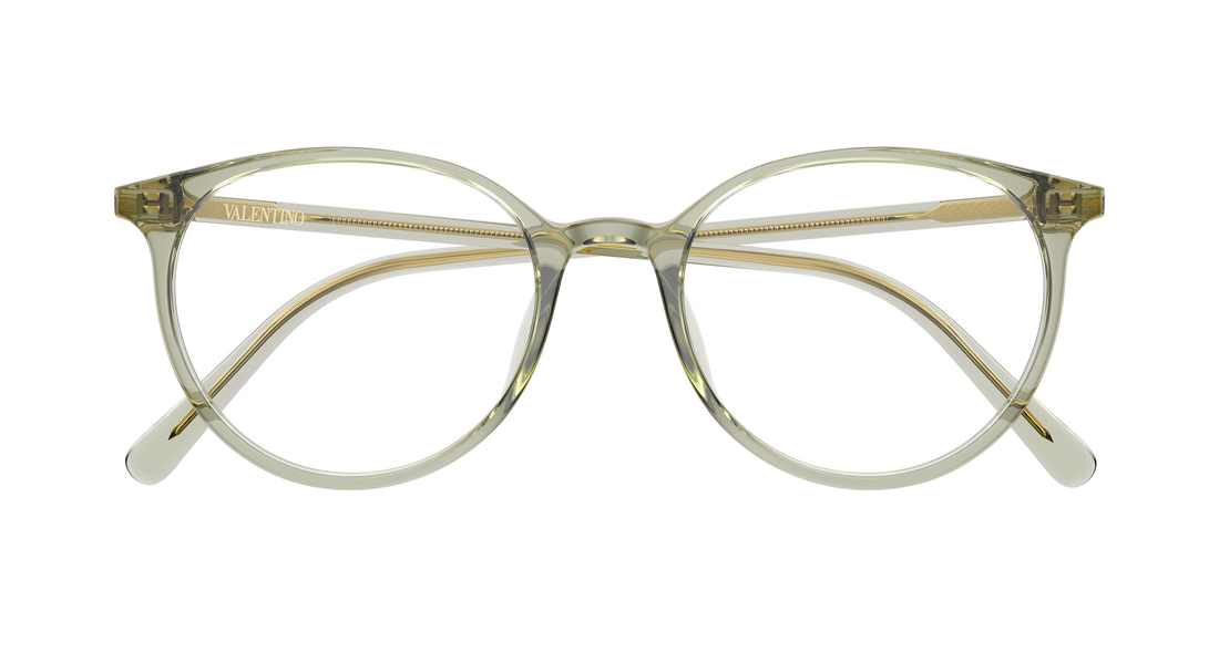 Occhiali da vista valentino vg0041ok 003 verde round/oval/panthos femenino taglia 52mm - Vista dettagliata