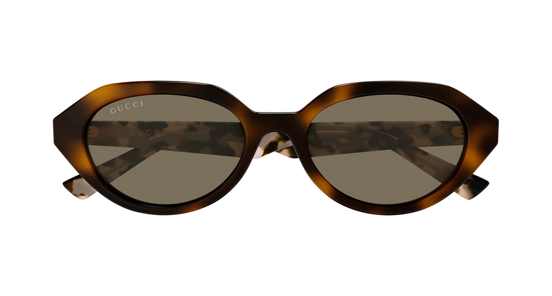 Lunettes de soleil gucci gg2178s 004 havana geometrical/directional femenino taille 53mm - Vue détaillée