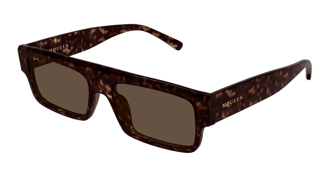 Occhiali da sole alexander mcqueen am0580s 002 havana rectangular / squared masculino taglia 55mm - Vista principale