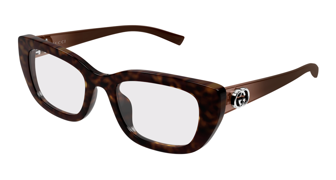Brillen gucci gg2027o 002 havana cat eye femenino größe 52mm - Hauptansicht