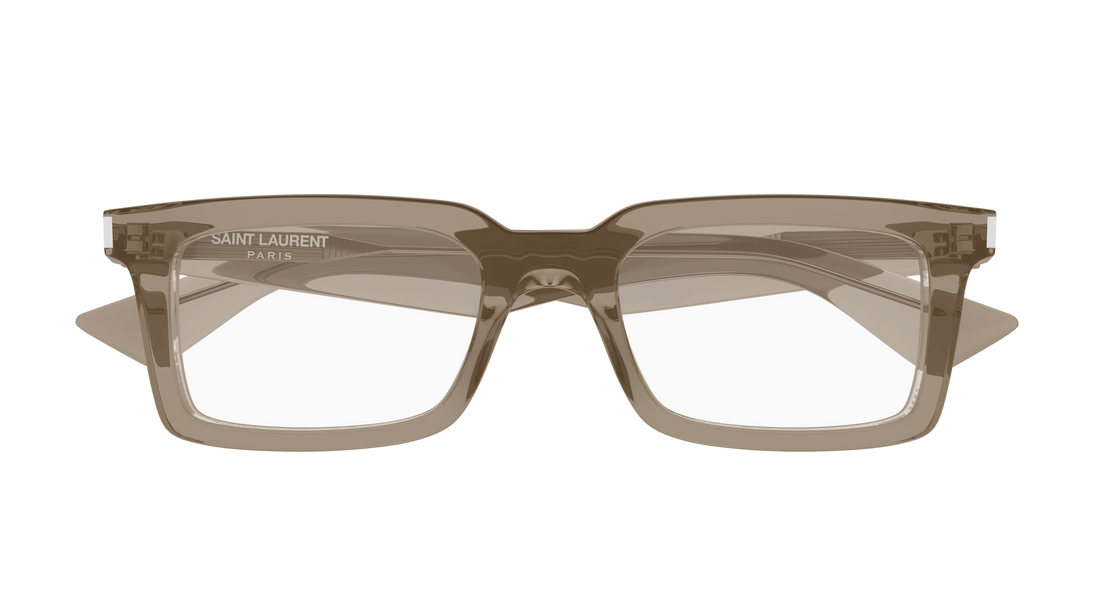 Prescription glasses saint laurent sl 860 opt 003 marron rectangular / squared masculino size 52mm - Detailed view
