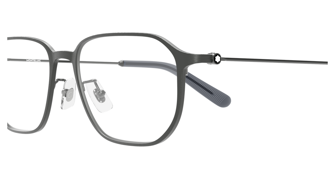 Brillen montblanc mb0465oa 002 plateado geometrical/directional masculino größe 55mm - Detailansicht