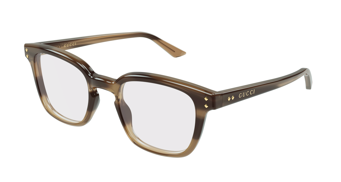Brillen gucci gg2132o 008 havana rectangular / squared masculino größe 52mm - Hauptansicht